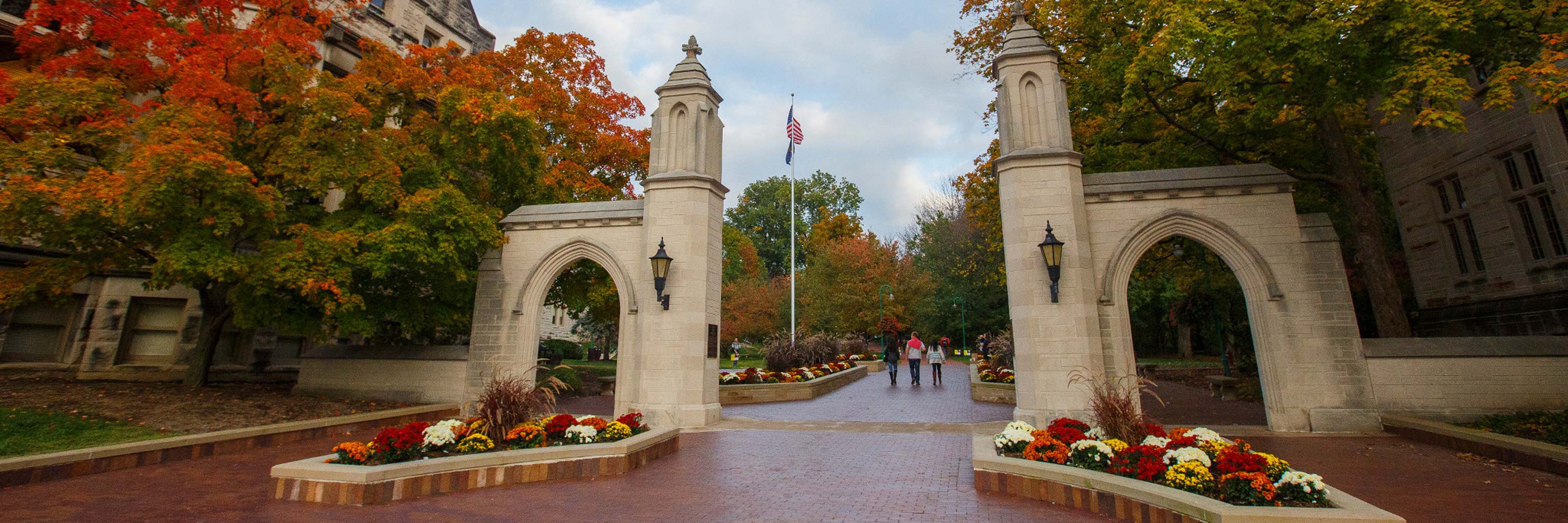 Sample gates on Indiana University on campus